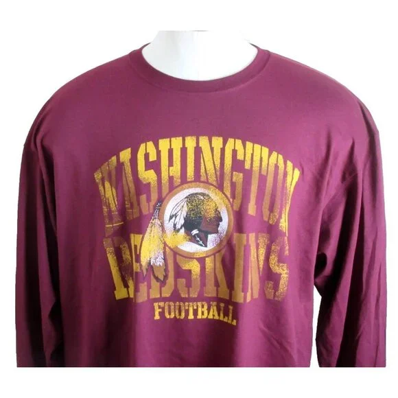 Washington Redskins NFL Men's Long Sleeve distressed Tee shirt Size 2XL NWT - Picture 2 of 5
